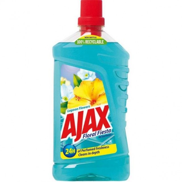 AJAX FLOOR CLEANER LAGOON FLOWERS 1000ML